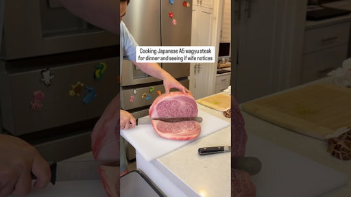 Surprising wife with Japanese A5 wagyu for dinner