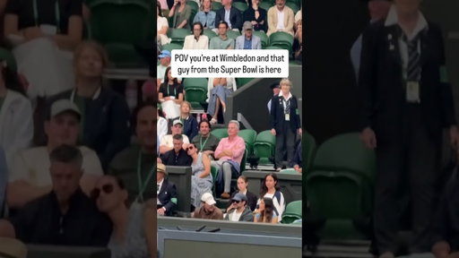 Bad Bunny watching a match in Novak Djokovic’s player box at Wimbledon#TickPick#wimbledon  #badbunny