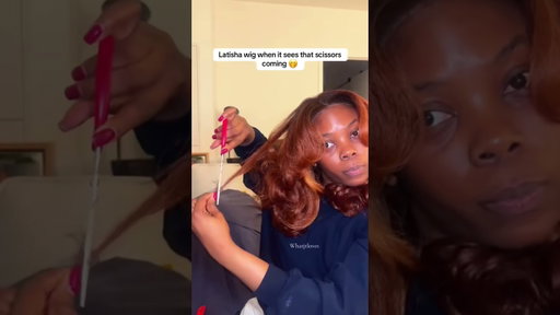 The Latisha wig and scissors go hand in hang. 🤣