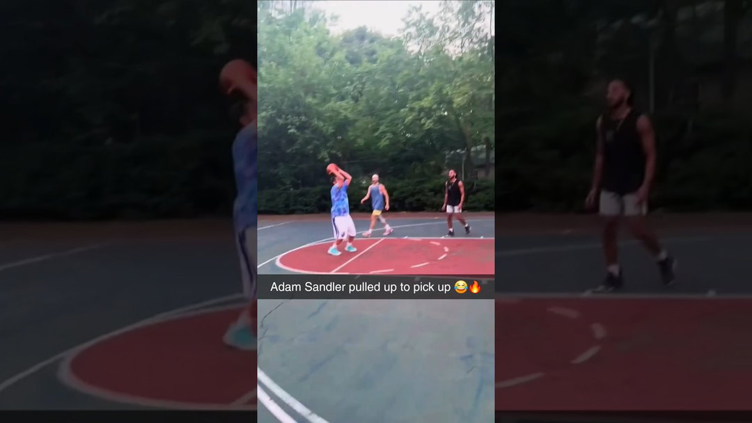 Adam Sandler pulled up to the courts 🔥😂