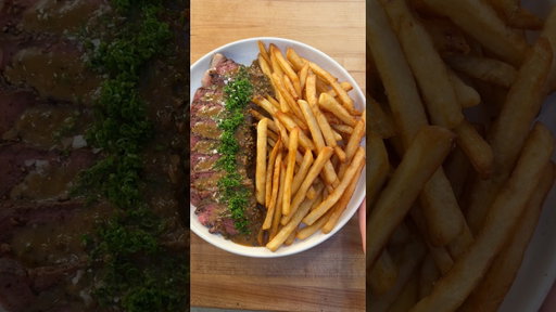Steak Frites w/ Peppercorn Sauce!