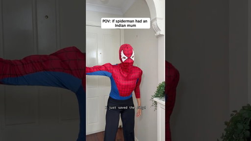 🕷️ Spider-Man is not safe from Indian mum 😂 #indian #funny #comedy