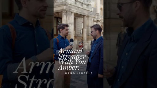 AD What Men Think of @ArmaniBeauty  Stronger With You Amber | Street Reactions #fragrance