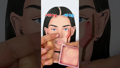 how to look 10 kilos heavier or lighter with makeup 💄  #makeup