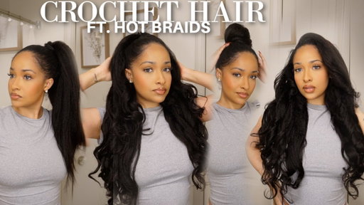 New Install Method for the Girlies!!! Kinky Straight Crochet Hair Ft. Hot Braids