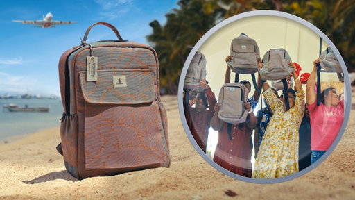 Spreading Smiles in Mauritius with Upcycled Schoolbags | Aircrafted KIDS by Emirates