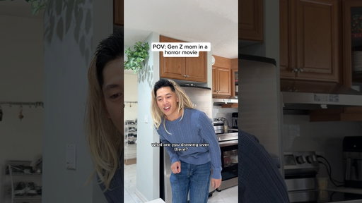 Gen Z Mom in a Horror Movie be like 🤣 #shorts #comedy #genz #horrormovies #relatable #halloween