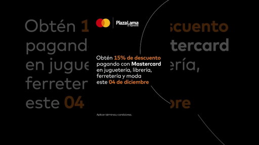 Descuentos exclusivos pagando con Mastercard en Plaza Lama