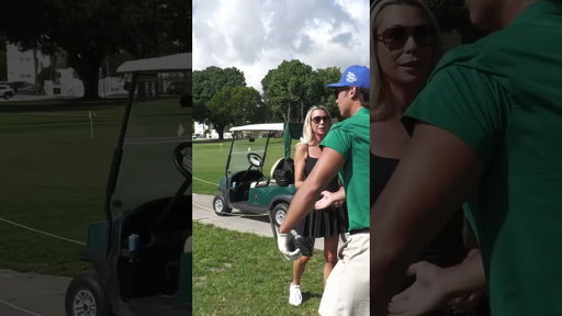 Miami girls play golf with john