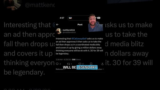 Good Good CEO fires shots at Callaway #subscribe #golf #goodgood #youtube