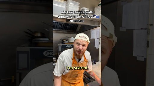 Chefs dealing with front of house mistakes #chef #comedy #hospitality #service #kitchen