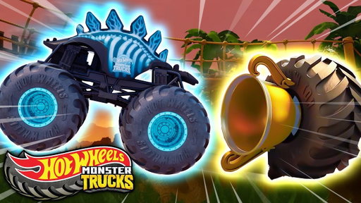 Motosaurus Chases the Champion's Cup! | "Sharks vs. Dinos" PART 2 | Hot Wheels Monster Trucks