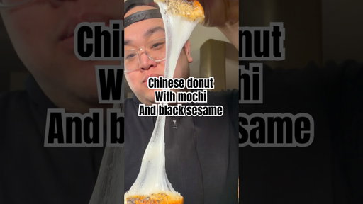 Chinese donut with mochi and black sesame