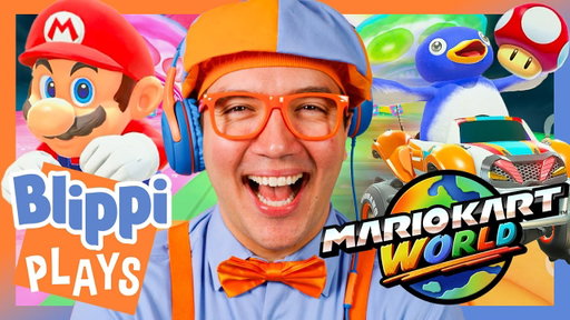 Can I Win a Race in Mario Kart World? 🏆🏁 Blippi Plays Mario Kart World