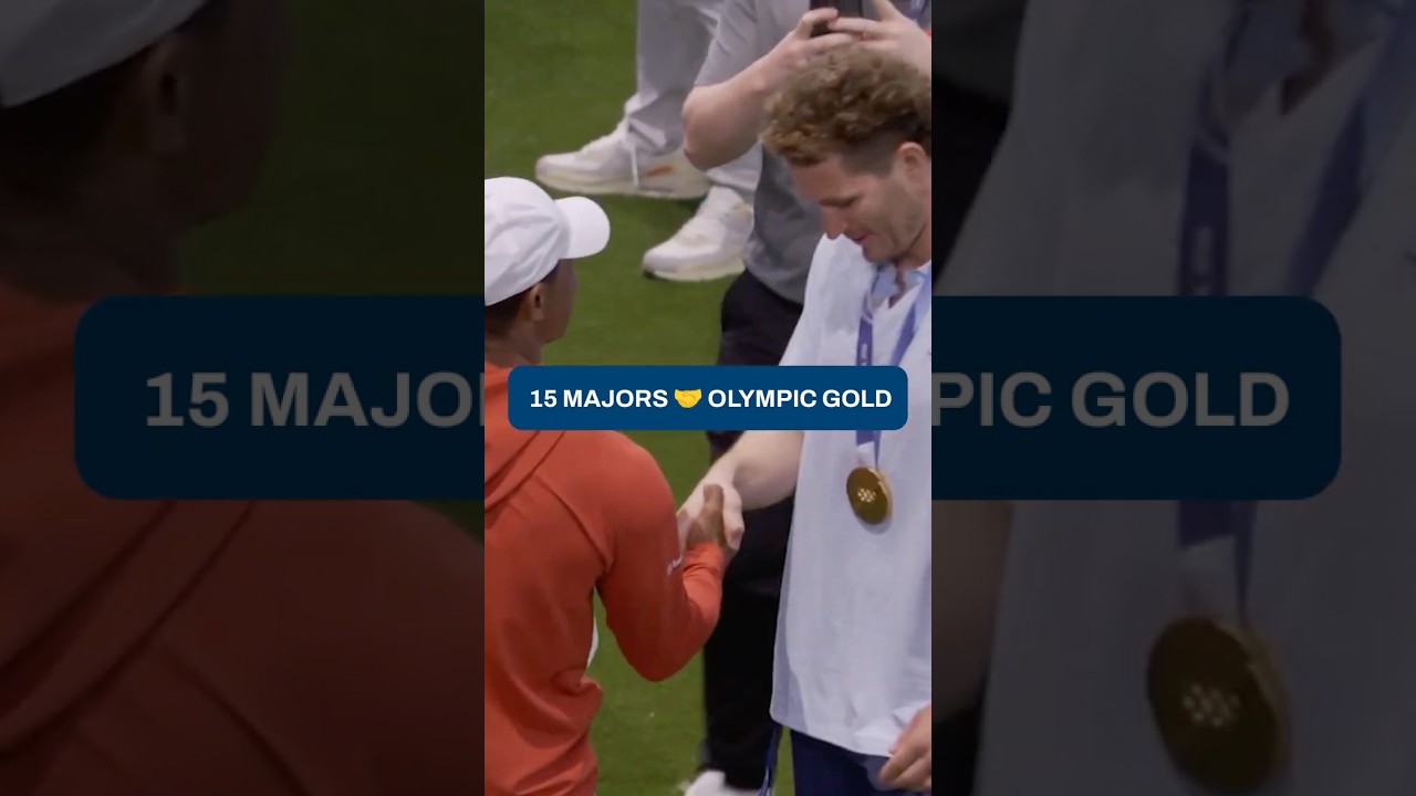 Tiger Woods catches up with Team USA hero Matthew Tkachuk