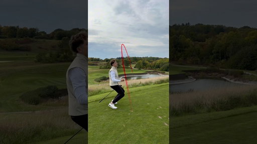 SCARY PAR 3 OVER WATER 💦 #golf
