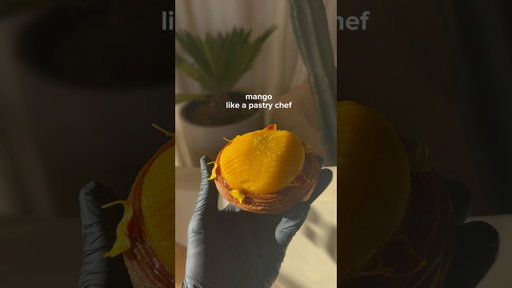 this is how a pastry chef makes a beautiful mango pastry! 😋 #culinary #pastry