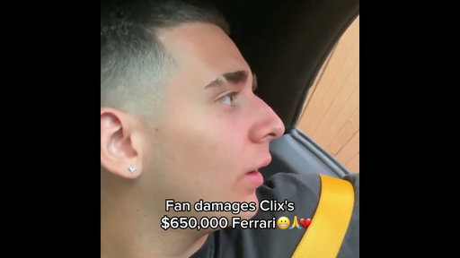 A fan DAMAGED Clix's $650,000 Ferrari 😬🙏💔