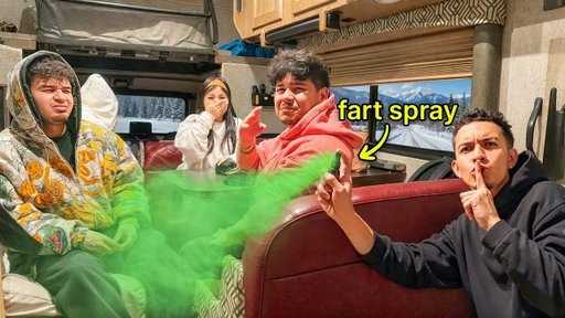 FART SPRAY IN THE RV PRANK ON FRIENDS
