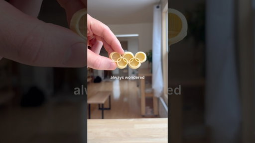Cooking With The Rare Olympic Ring Pasta 🇮🇹🥇#shorts #olympic #pasta #recipe