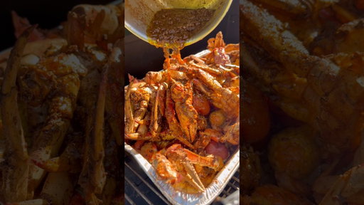 Smoked Seafood Bake 🔥🦀 #food #foodie #shorts
