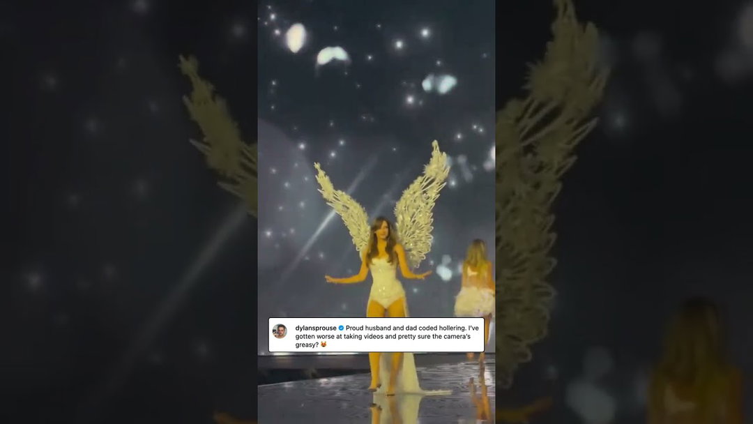 Dylan Sprouse shares sweet reaction to seeing wife Barbara Palvin walk the VS Fashion Show 🥹#shorts