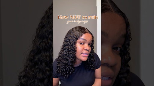 The simplest curly wig tutorial on the internet. #curlyhairwig #diyhair #quickhairstyle