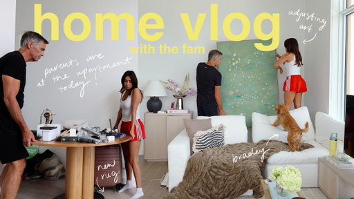 HOME VLOG: parents help around the apartment, a new rug (again) & more organization!