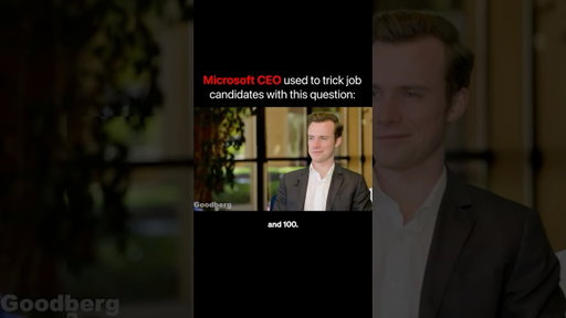 Microsoft CEO's secret interview question
