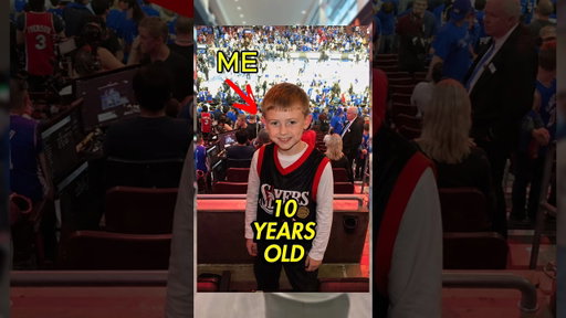 Recreating my photo with the @sixers OG jersey🥹🏀 #GiftedBy76ers