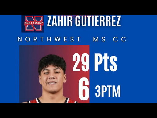 Sophomore Zahir Gutierrez, 29 Pts  6 Three PT  10/14 FG  , Nov 5 2025