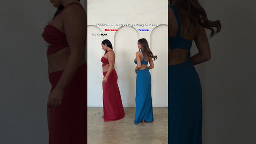 Same dress, different teams... who's winning? ❤️💙