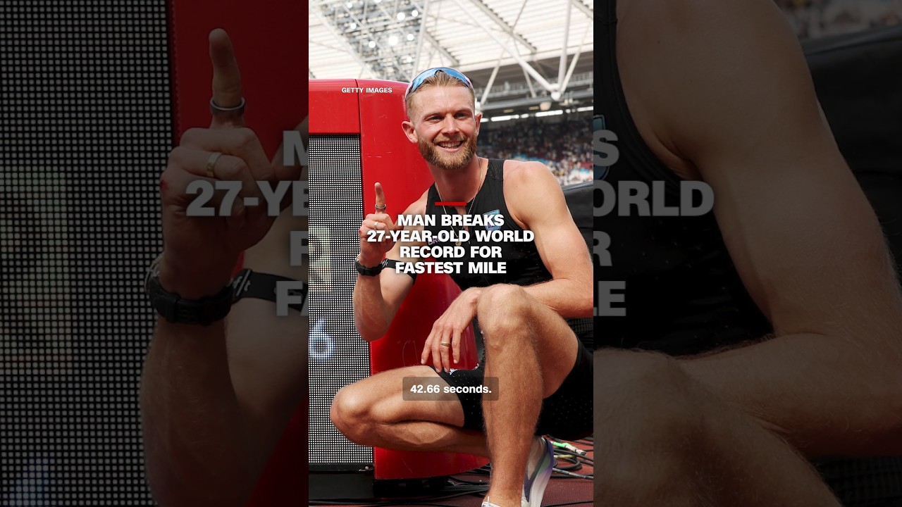Man breaks 27-year-old world record for fastest mile