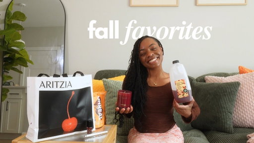 my fall favorites: candles, aritzia sets, brown lip combo, chai tea + more 🍂