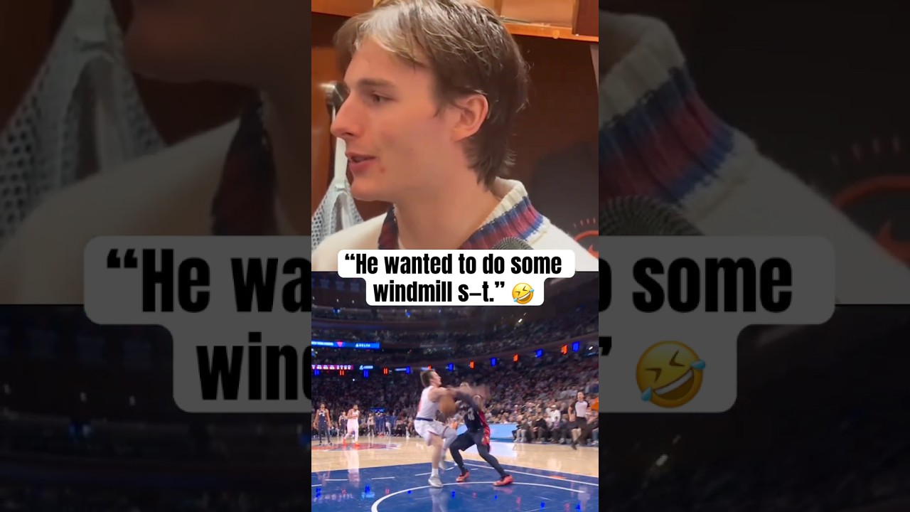 Tyler Kolek called all ball on his block on Donovan Mitchell 😂 (via sny_knicks/X)