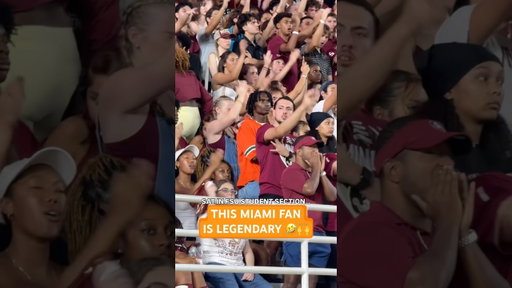 This FAN is a REAL ONE. All about THE U 😁🙌 #shorts #football #collegefootball #miamihurricanes