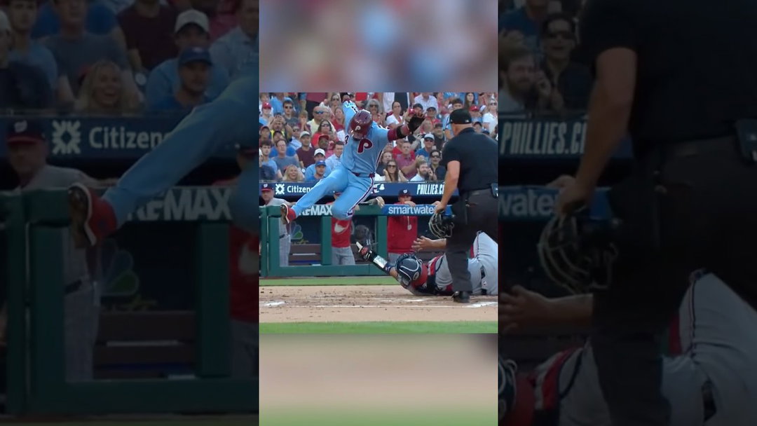 Luis Arraez leaped over the tag at home plate … But decided to just go back to the dugout 🤣