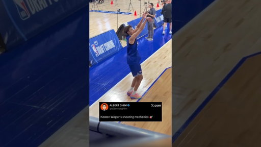 Keaton Wagler’s shooting mechanics 🔥 #nba #illini #basketball