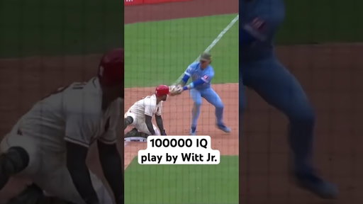 Bobby Witt Jr’s WAR should increase by 4.0 just for this play. #mlb #baseball #royals #shorts