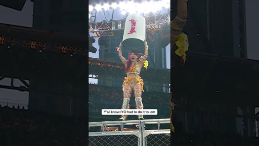 It ain't WarGames until IYO jumps off the cage wearing a trash can #SurvivorSeries #WWEonNetflix