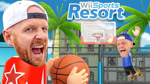 Garrett vs Sparky | Wii Sports Resort Basketball