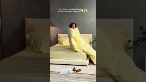 Why have white bedding when you could have butter yellow?