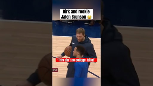 “Mobile?” Jalen Brunson to Dirk 🤣