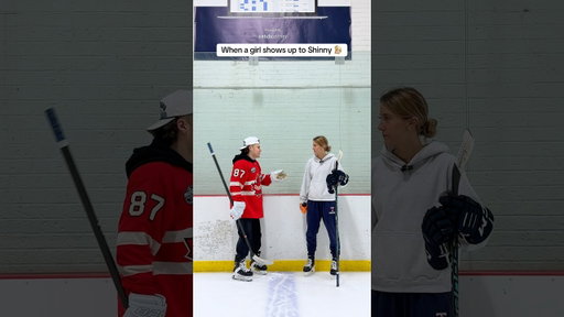 When a girl shows up to skate 😂👱🏼‍♀️ #hockey #hockeyplayers #funny