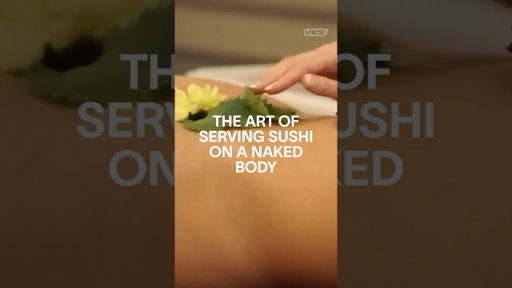 The art of serving sushi on a naked body