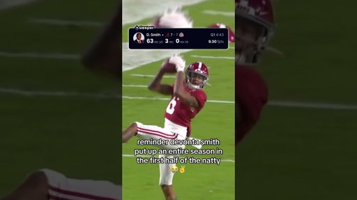 Heisman Devonta Smith was genuinely unguardable 😭
