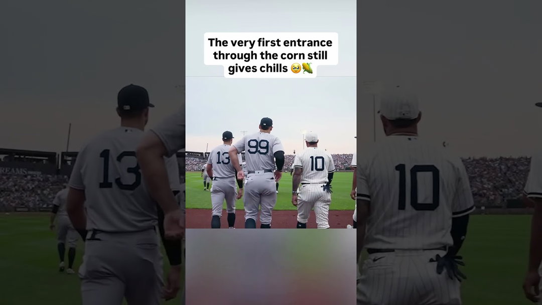 The very first entrance through the corn still gives chills 🥺🌽 #MLB