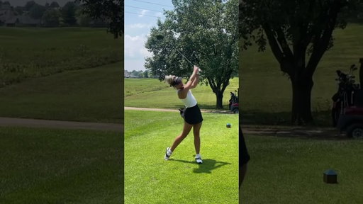How far do you think this driver carried? #golf #golfgirl