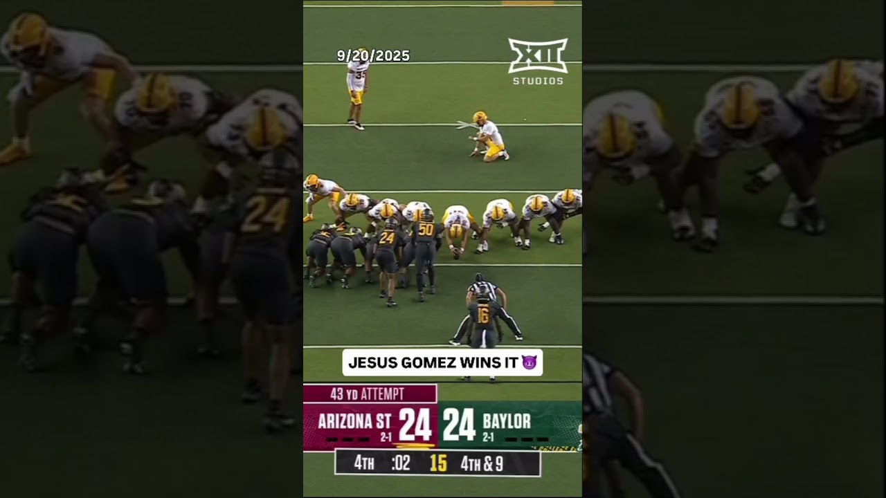 Right down the middle 🎯 #Big12FB