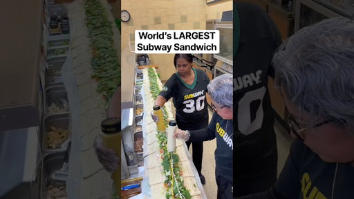 Making the world’s largest sandwich at Subway 🥖
